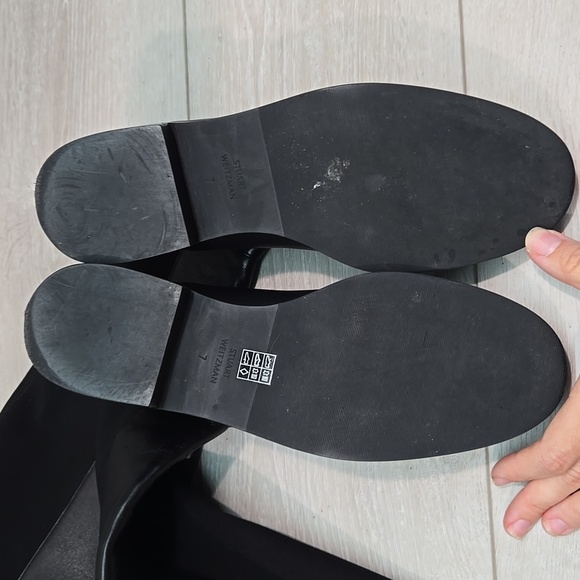 Stuart Weitzman Women Gillian 60 Microstretch Leather Riding Boots Shoes Sz 7 - Picture 11 of 16